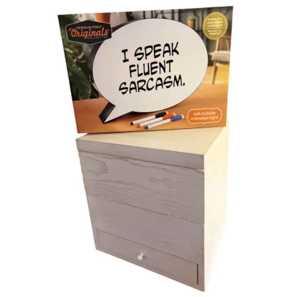 LED Talk Bubble Message Night Light Box Dry Erase Sign Board NEW Customizable